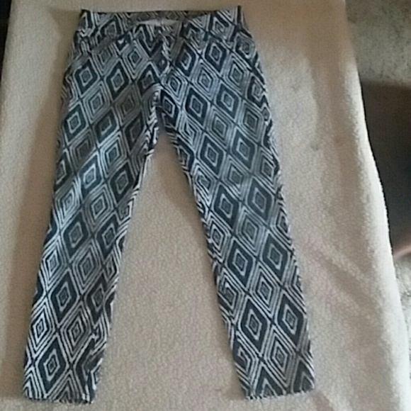 7 For All Mankind Diamond Pattern Crop Skinny US 4 - Picture 2 of 8